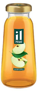 Сок IL PRIMO яблочный из зел.яблок осв. восст. стекло 0.2л