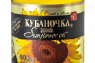 Масло подсолнечное нераф. ВС ГОСТ пл./б. 0,5л./15шт. Кубаночка