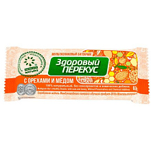 Батончик-мюсли "Здоровый Перекус" орех и мед 60г/20шт КФ