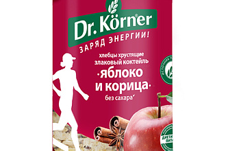 Хлебцы DR.Korner 90г Злаковый коктейль Яблочный с корицей 1/20