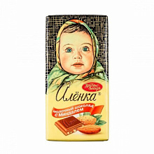 Шоколад Аленка Красный Октябрь молочный миндаль, 90г