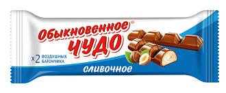 Батончик Обыкновенное Чудо сливочное 55г 1*24