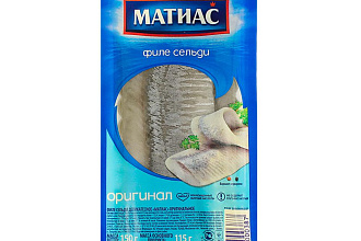 Сельдь филе Матиас оригинал в масле в/у 150гр./30 Бремор 