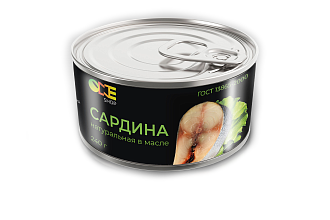 Сардина натур. в масле OneShop ж/б ключ 240гр. 