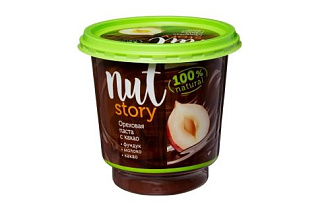 Паста "Nut story" ореховая с доб какао, 350 г.