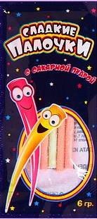 Сахарная конфета Сладкие палочки 24*80*6гр