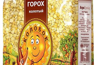 Горох колотый фас 900г/12шт Колобок