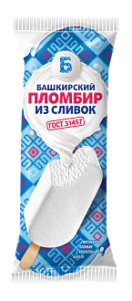 Мороженое пломбир с ароматом ванили 60гр. Башкирский пломб.
