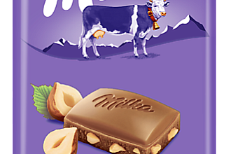 Шоколад Milka мол. с фундуком, 85 гр