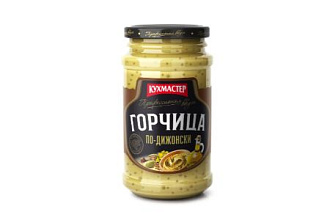 Горчица столовая По-дижонски 210гр./12шт. ст/б КУХМАСТЕР