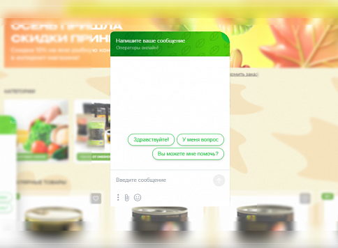 Новый сервис в One Shop Продукты: чат с менеджером поддержки
